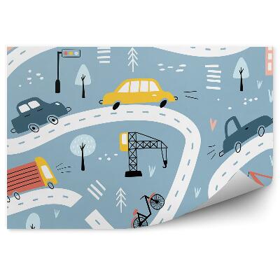 Fotótapéta Városi autók forgalom építési közlekedési utcák