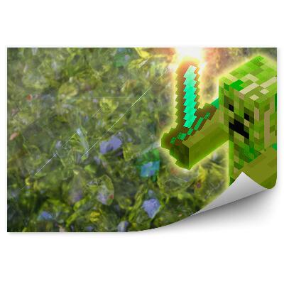Öntapadós fotótapéta Zöld szörnyeteg kard játék karakter