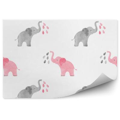 Fotótapéta Rózsaszín és szürke elefántok