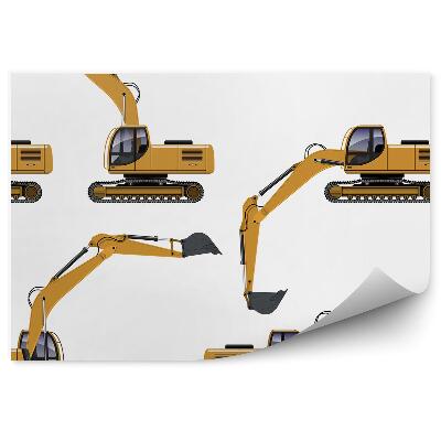 Fotótapéta Játék kotrógépek egy sima háttéren