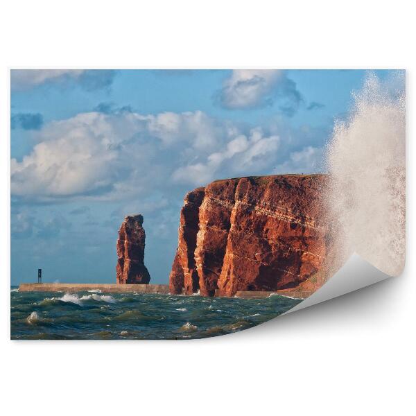 Modern fotótapéta Óceán hullámtörő sziklák ég felhők