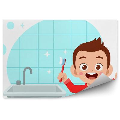 Poszter tapéta Fogkrém fogkefe fürdőszoba higiénia