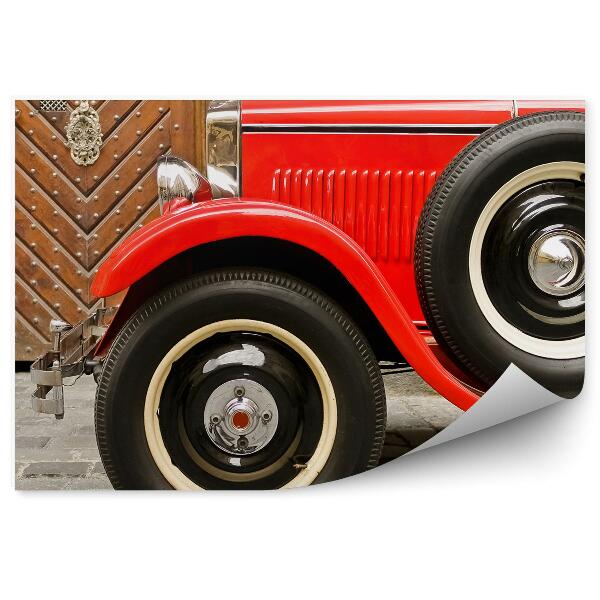 Fali poszter tapéta Retro autó autó város épület