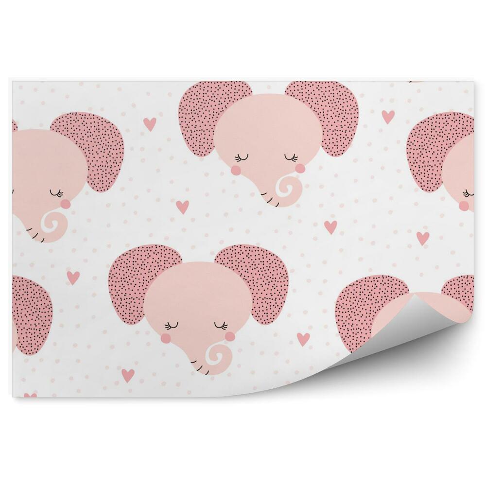 Fotótapéta Rózsaszín elefántok