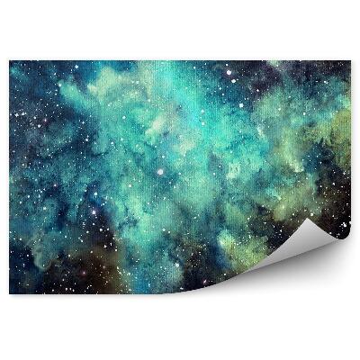 Öntapadós fotótapéta falra Kék zöld ködök csillag égbolt kép