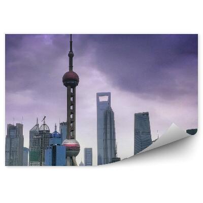 Fotó poszter tapéta Városi épületek modern felhős ég víz