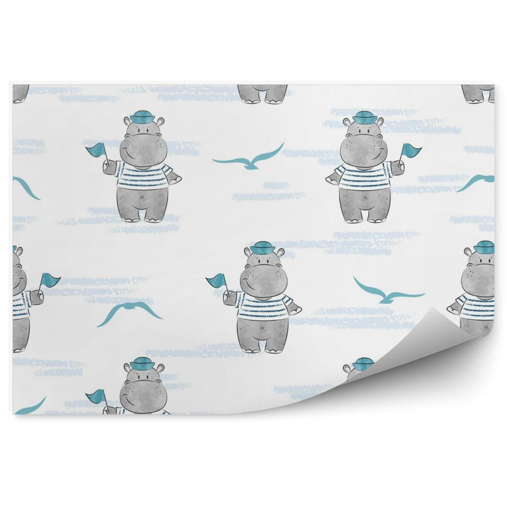 Poszter tapéta Víziló tengerész