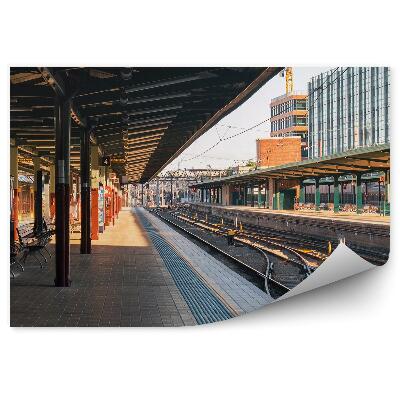 Fotótapéta A városi pályaudvar üres peronja