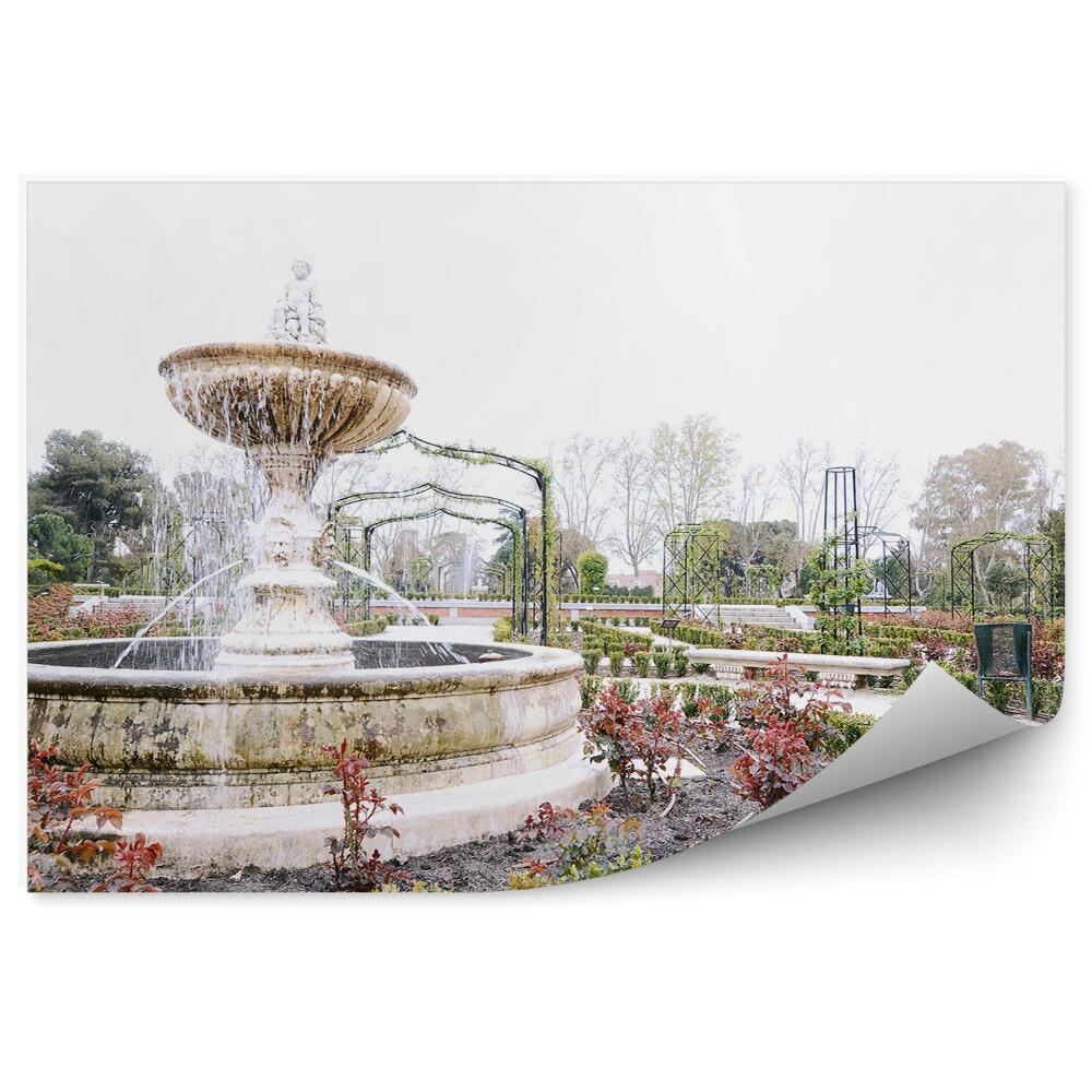 Poszter tapéta Retiro Park Spanyolország természet szökőkút növényzet