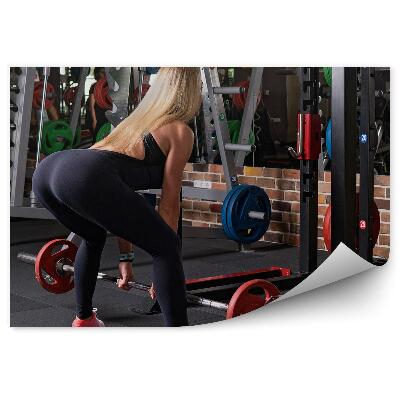 Fotótapéta Edzőterem nő súlyzó
