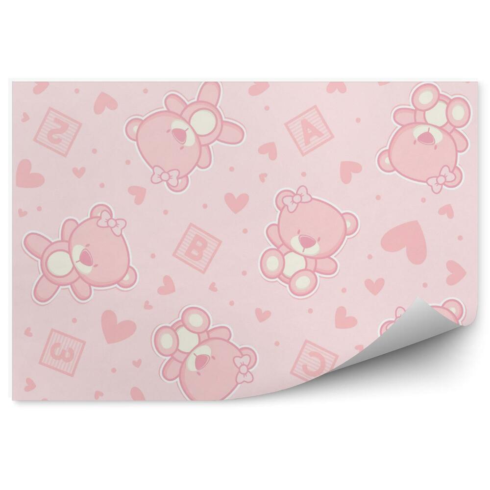 Fotótapéta Imádnivaló rózsaszín mackók