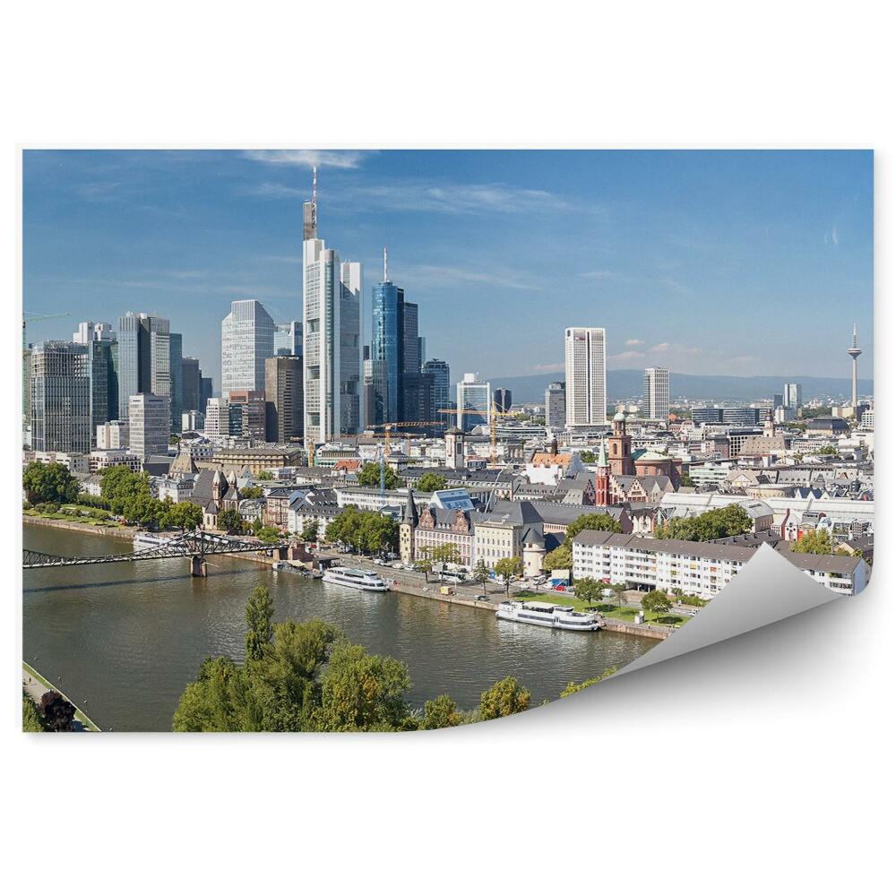 Fotótapéta Folyó két partján város építészet