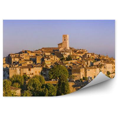 Fotótapéta város Saint-Paul-de-Vence Provence Franciaország hegyi égboltja