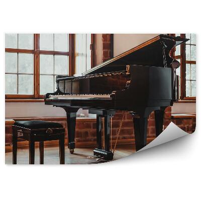 Öntapadós fotótapéta falra koncertterem fekete zongora redőnyök hangszer