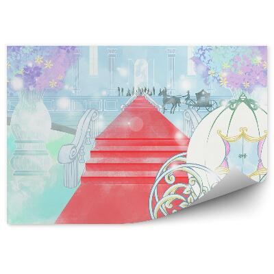 Fotótapéta Princess jármű kocsi báli vár vörös szőnyegen