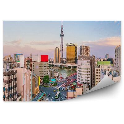 Fotótapéta felhőkarcolók épületek közúti szállítás ég felhők Tokió Japán