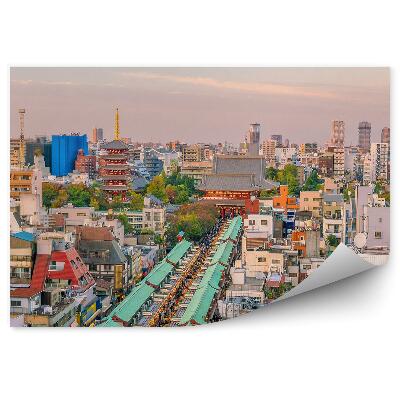Poszter tapéta légi felvétel Tokió Japánra