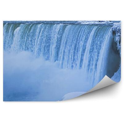 Öntapadós fotótapéta Niagara vízesés fák házak hó tél jég