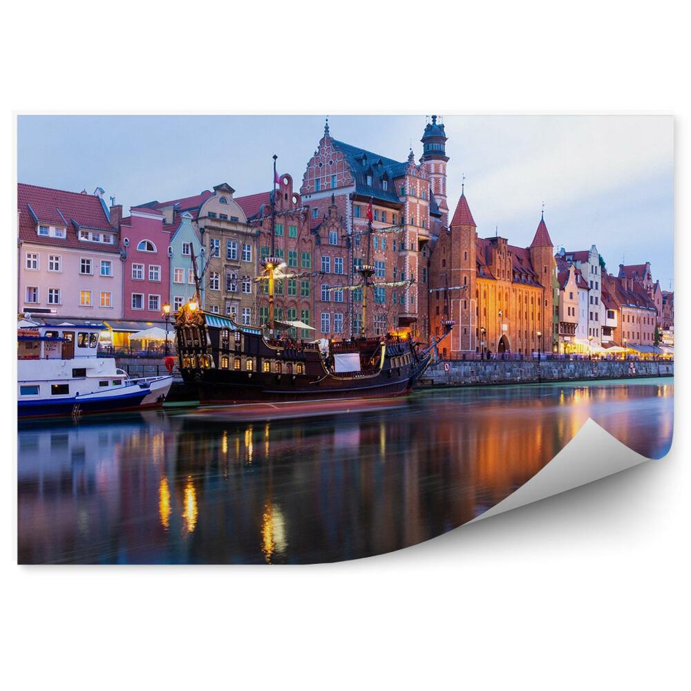 Fotótapéta Város hajók épületek víz mozgás