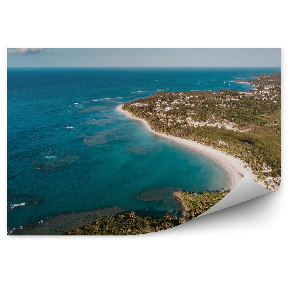 Poszter tapéta Horizont tengerpart tengerparti strand erdő