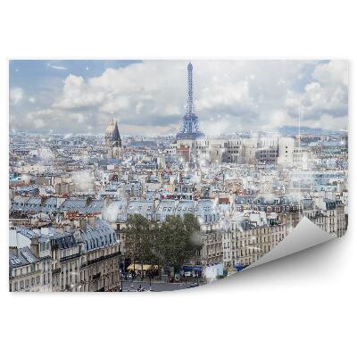Poszter tapéta légi felvétel Párizsról