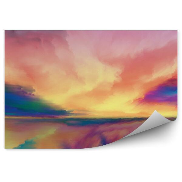 Poszter tapéta Egy színes absztrakt táj vizualizálása