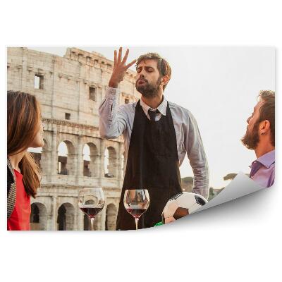 Fotótapéta Pincér futball-rómát szolgál fel