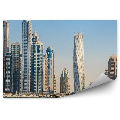 Poszter tapéta felhőkarcolók óceán jachtok Dubai