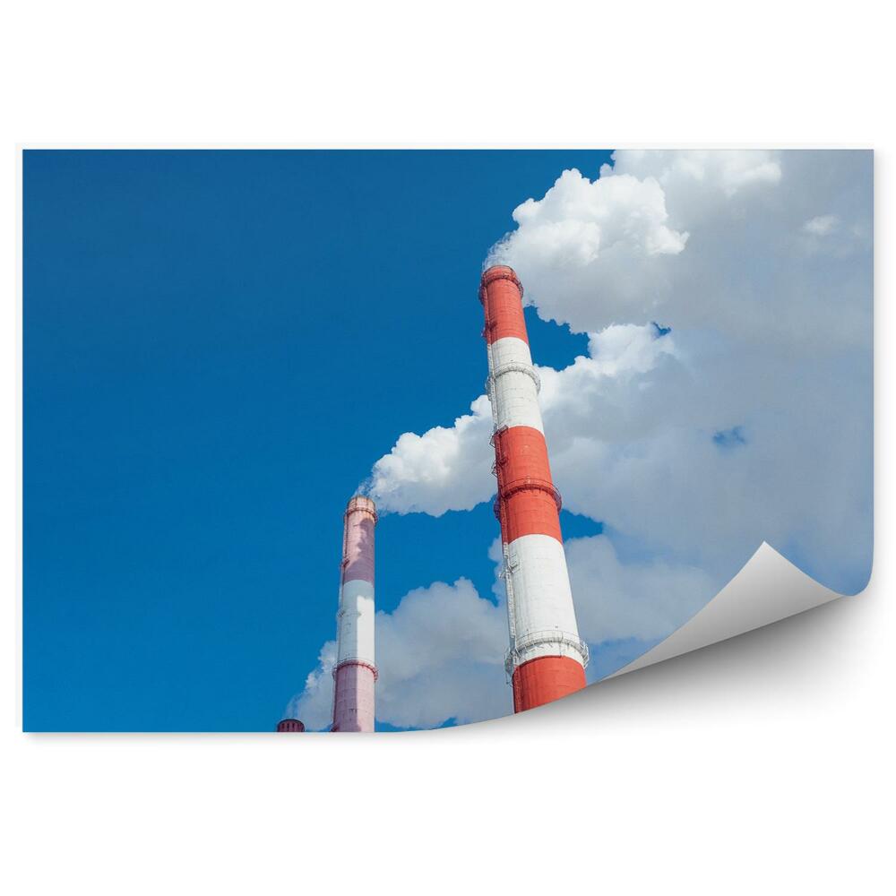 Fotótapéta A kémények füstölnek levegőszennyezéssel