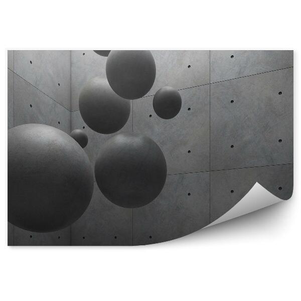 Öntapadós fotótapéta Térépítészeti cementgömbök