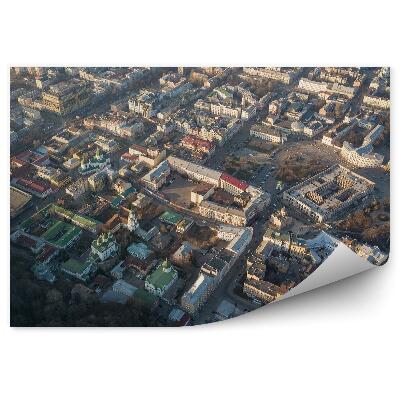 Öntapadós fotótapéta Légifelvételek épületek kikötő fák