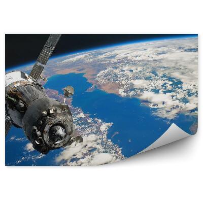 Modern fotótapéta Űrhajó űrhajós óceáni kontinenseket kering