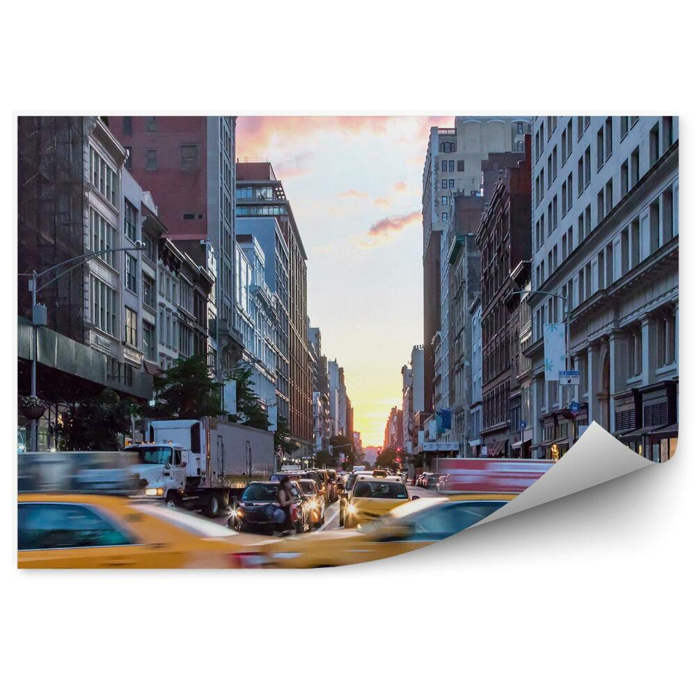 Modern fotótapéta Sárga taxik Broadway forgalom városi közlekedés