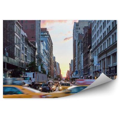 Modern fotótapéta Sárga taxik Broadway forgalom városi közlekedés