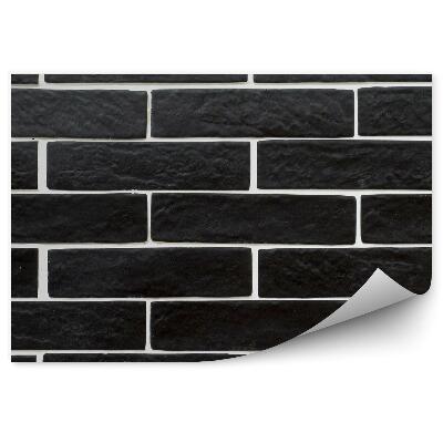 Fotótapéta Fekete tégla fehér fugával