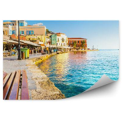 Poszter tapéta Régi kikötő Görögország világítótorony város