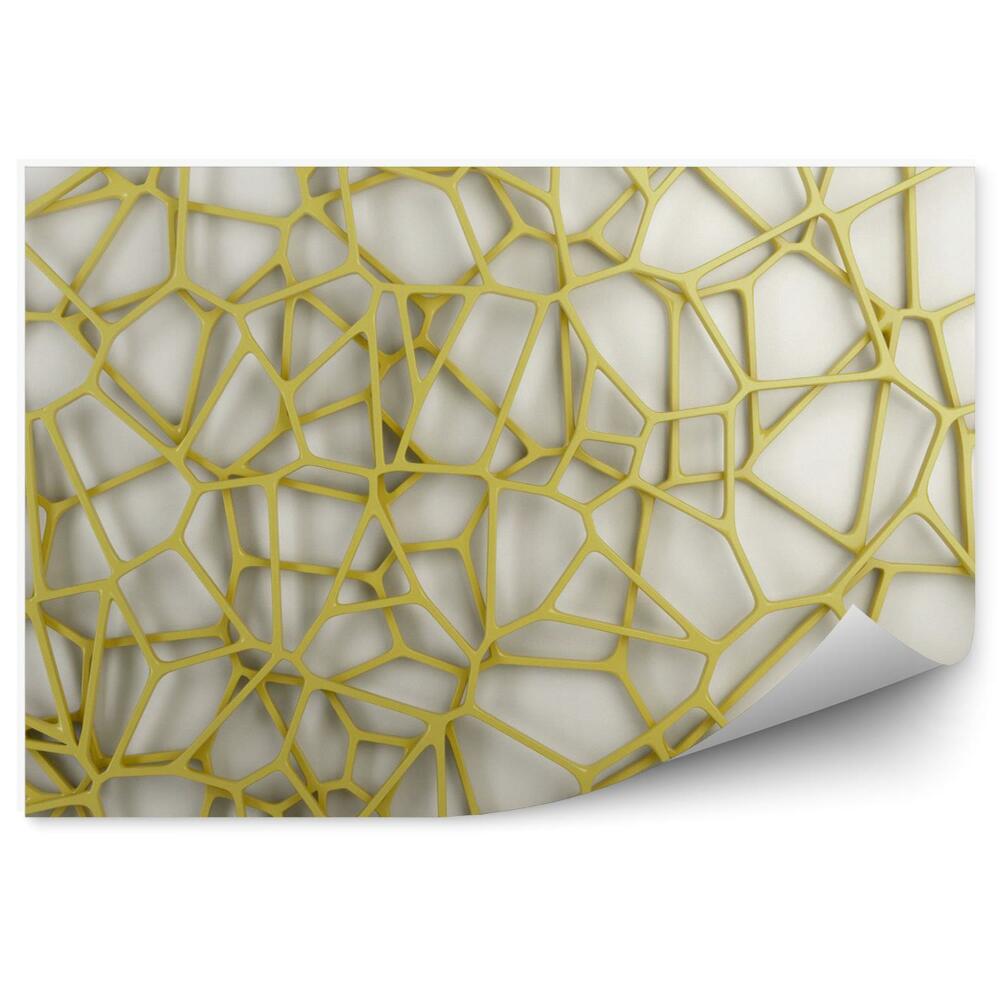 3d fotótapéta Nem egyenletes 3D rács fehér háttéren
