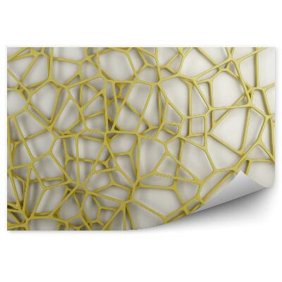 3d fotótapéta Nem egyenletes 3D rács fehér háttéren