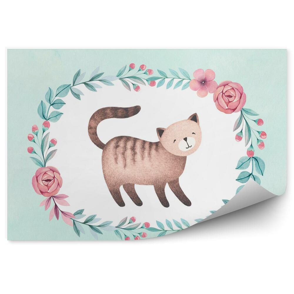 Fotótapéta Festett cica keretben