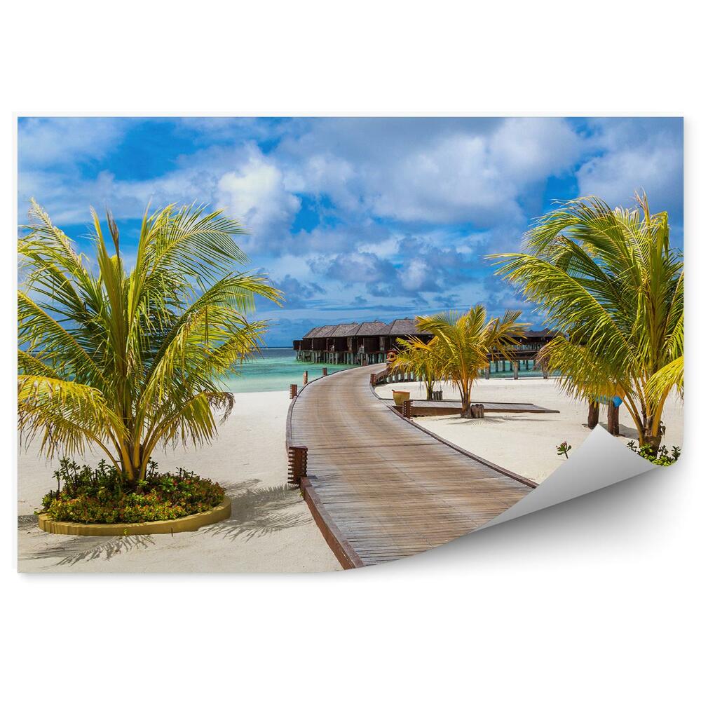 Öntapadós fotótapéta Maldív tengerpart kék víz