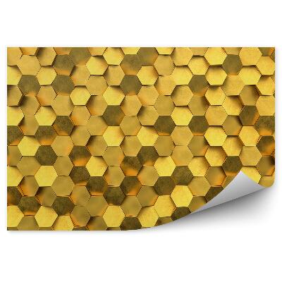 Fotótapéta Arany mozaik hatszögekből