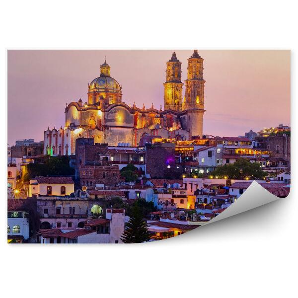 Poszter tapéta Panoráma a mexikói katedrális városi épületeiről