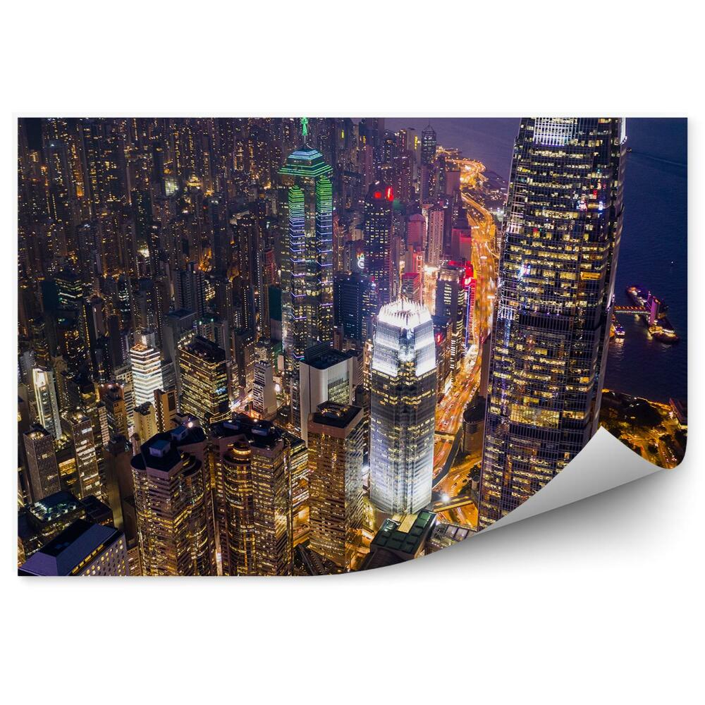 Fotótapéta felhőkarcolók óceán fényei Brazília San Paulo