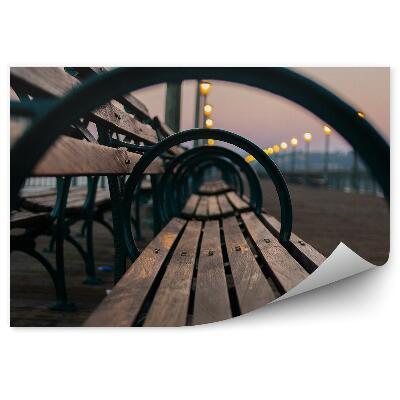 Öntapadó fotótapéta Padok mólón óceán ég naplemente