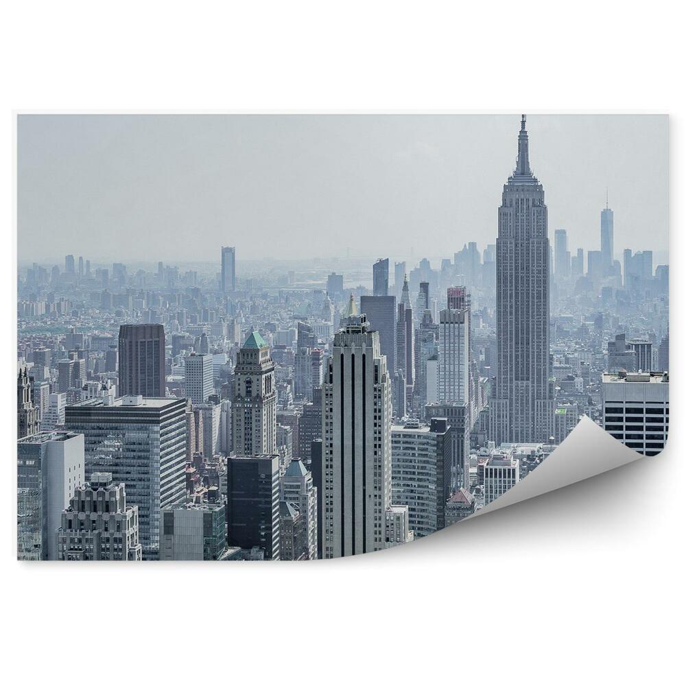 Fotó poszter tapéta Légi panoráma a városra, szürke épületek