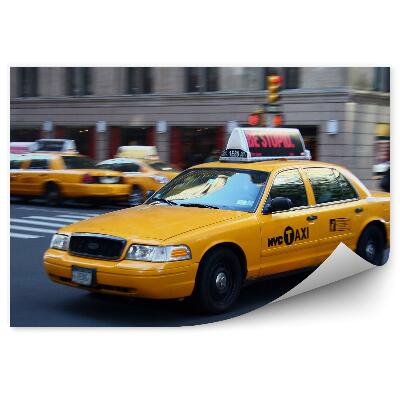 Fotótapéta Sárga taxi a forgalomban New Yorkban