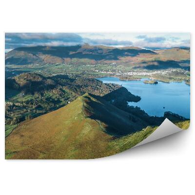 Öntapadós fotótapéta Panorámakép tavakról és hegyekről