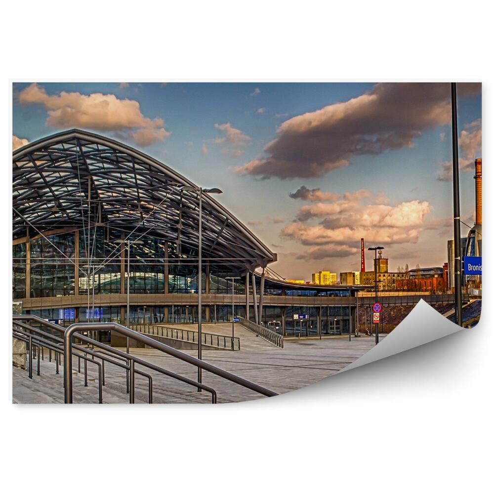 Poszter tapéta Łódź vasútállomás