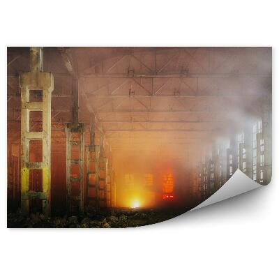 Fotótapéta Tűz a gyári füstlámpában