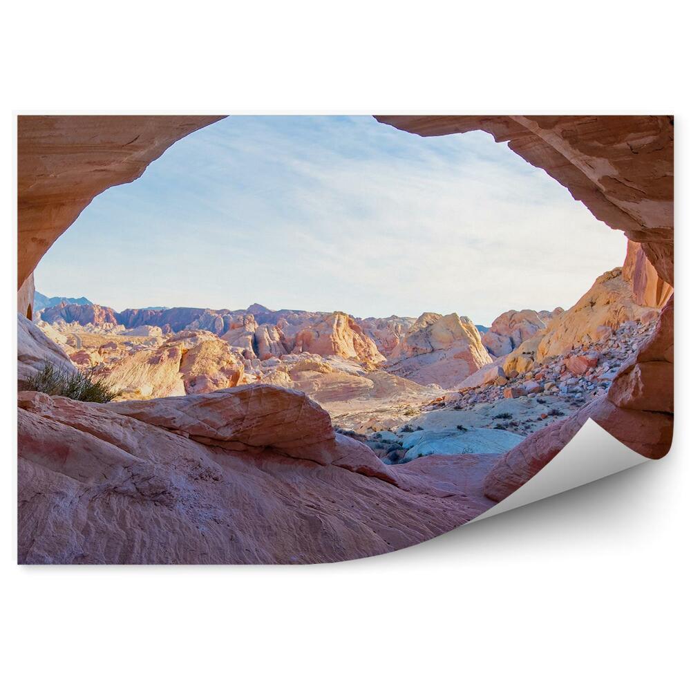 Fotótapéta Sziklaablak kilátással a hegy völgyére